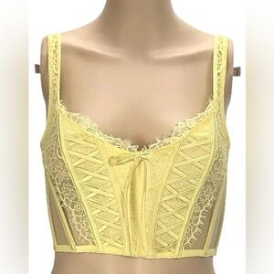 Victorias Secret Dream Angels Unlined Lace Up Corset Top
